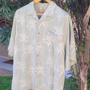 Jamaica Jaxx Short Sleeve Hawaiian Shirt Mens XL 100% Silk Aloha BBQ